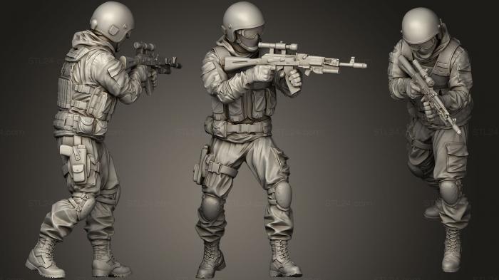 Статуэтки военные (РФ специальная печать, STKW_0500) 3D модель для ЧПУ станка